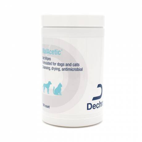MalAcetic Wet Wipes/Dry Bath for Dogs and Cats - 5in x 7in, 100ct