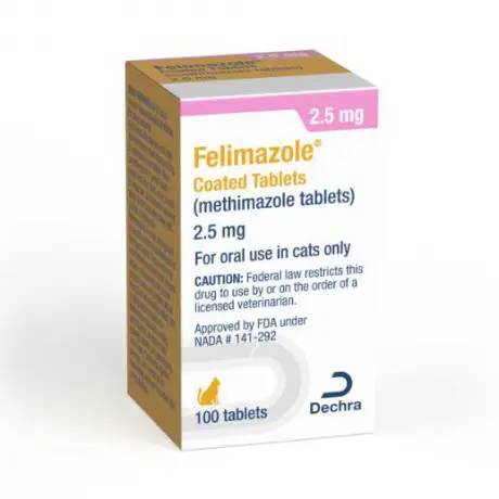 Felimazole 2.5mg 100 Tablets Thyroid Medication for Cats