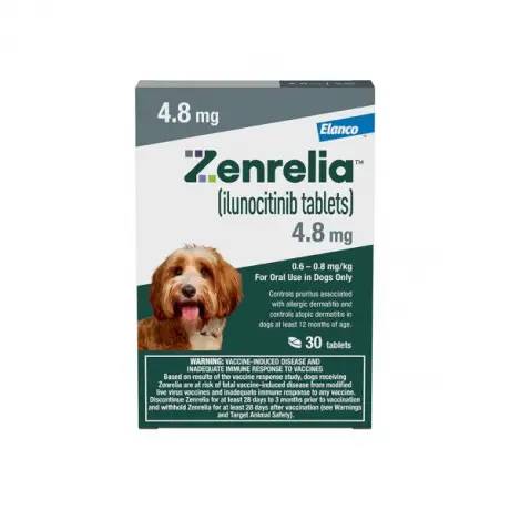 Zenrelia (ilunocitinib) Allergy Relief for Dogs, 4.8mg 30 Tablet Blister Pack