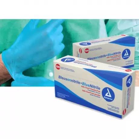 Powder Free Blue Nitrile Examination Gloves